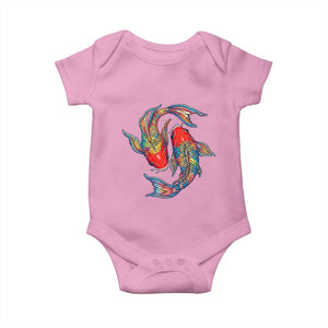 Rainbow Koi Fish LGBTQ Pride Baby Onesie Colorful Japanese Carp