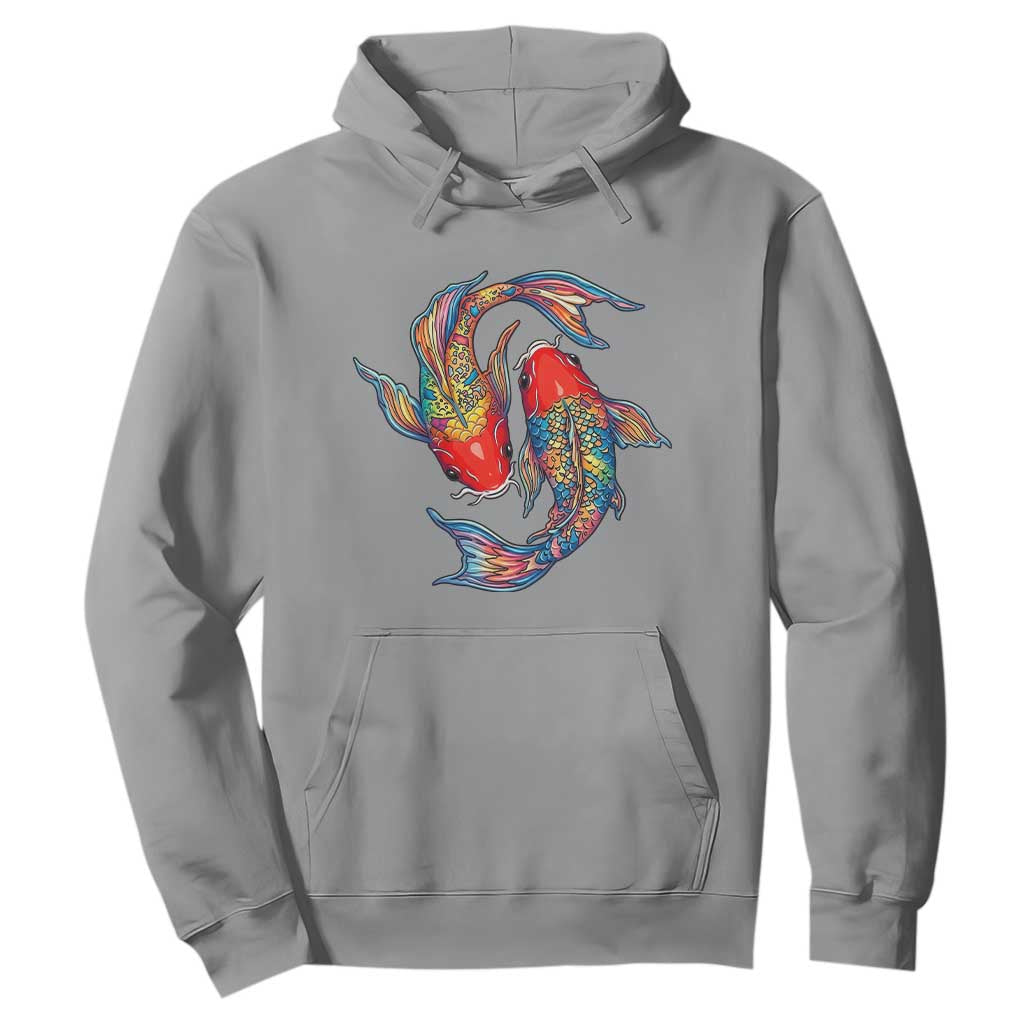 Rainbow Koi Fish LGBTQ Pride Hoodie Colorful Japanese Carp TS12 Sport Gray Print Your Wear