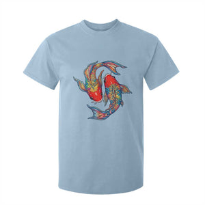 Rainbow Koi Fish LGBTQ Pride T Shirt For Kid Colorful Japanese Carp TS12 Light Blue Print Your Wear