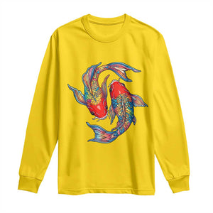 Rainbow Koi Fish LGBTQ Pride Long Sleeve Shirt Colorful Japanese Carp TS12 Daisy Print Your Wear
