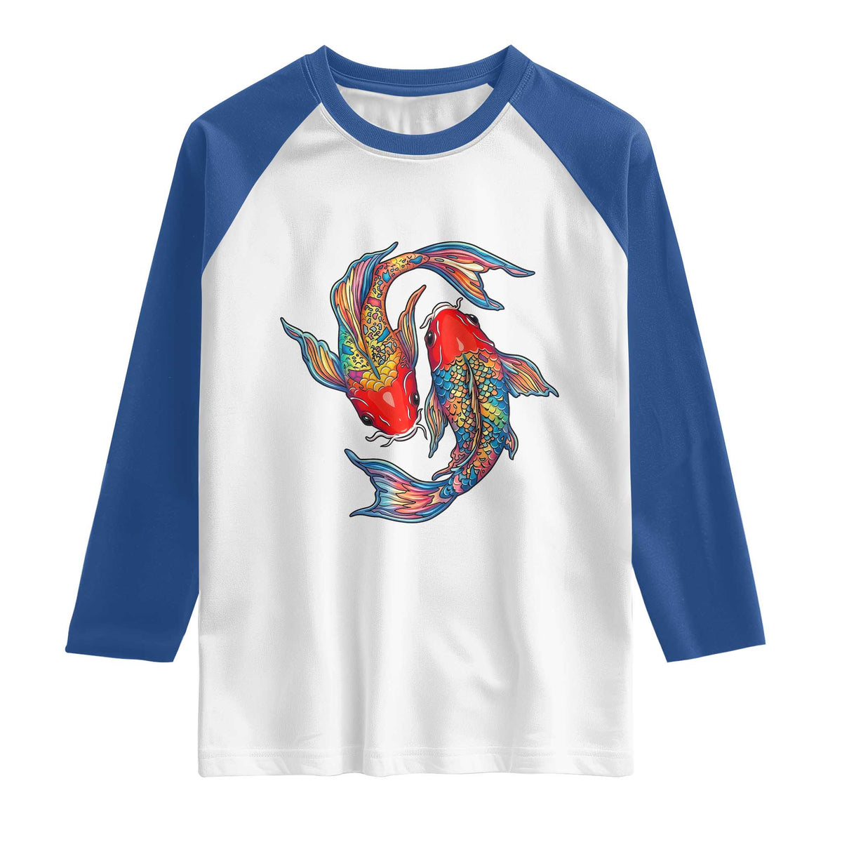 Rainbow Koi Fish LGBTQ Pride Raglan Shirt Colorful Japanese Carp
