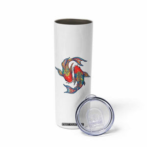 Rainbow Koi Fish LGBTQ Pride Skinny Tumbler Colorful Japanese Carp TS12 Print Your Wear