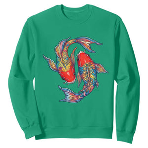 Rainbow Koi Fish LGBTQ Pride Sweatshirt Colorful Japanese Carp
