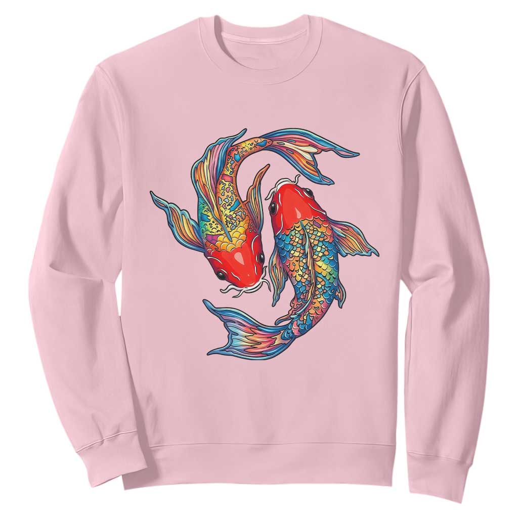 Rainbow Koi Fish LGBTQ Pride Sweatshirt Colorful Japanese Carp