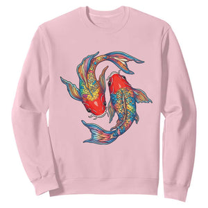 Rainbow Koi Fish LGBTQ Pride Sweatshirt Colorful Japanese Carp