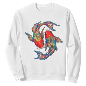 Rainbow Koi Fish LGBTQ Pride Sweatshirt Colorful Japanese Carp