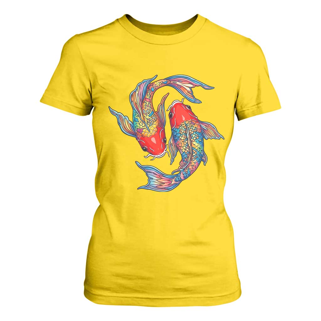 Rainbow Koi Fish LGBTQ Pride T Shirt For Women Colorful Japanese Carp TS12 Daisy Print Your Wear