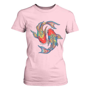 Rainbow Koi Fish LGBTQ Pride T Shirt For Women Colorful Japanese Carp TS12 Light Pink Print Your Wear