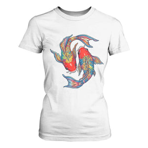 Rainbow Koi Fish LGBTQ Pride T Shirt For Women Colorful Japanese Carp TS12 White Print Your Wear