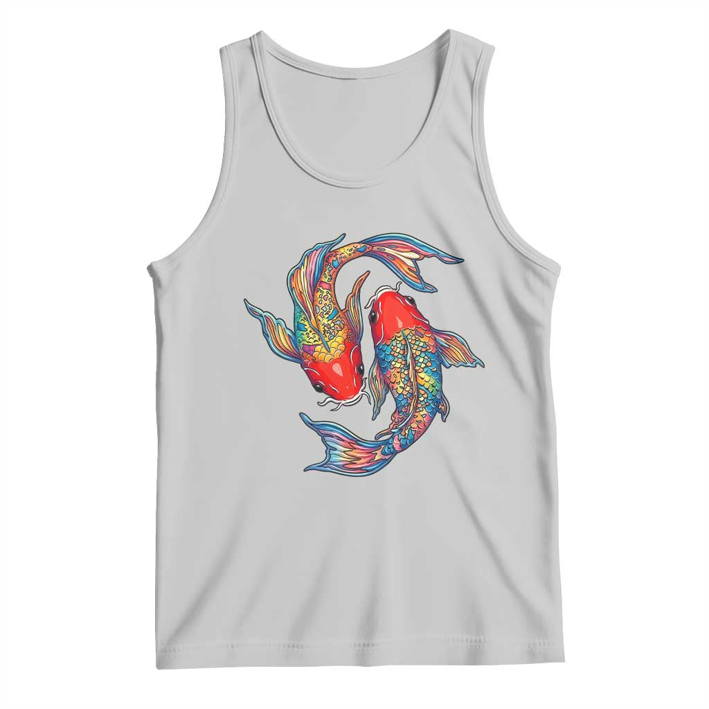 Rainbow Koi Fish LGBTQ Pride Tank Top Colorful Japanese Carp