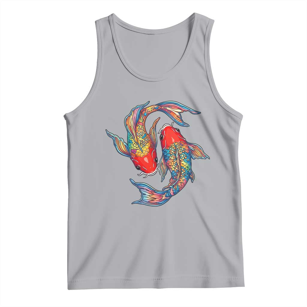 Rainbow Koi Fish LGBTQ Pride Tank Top Colorful Japanese Carp
