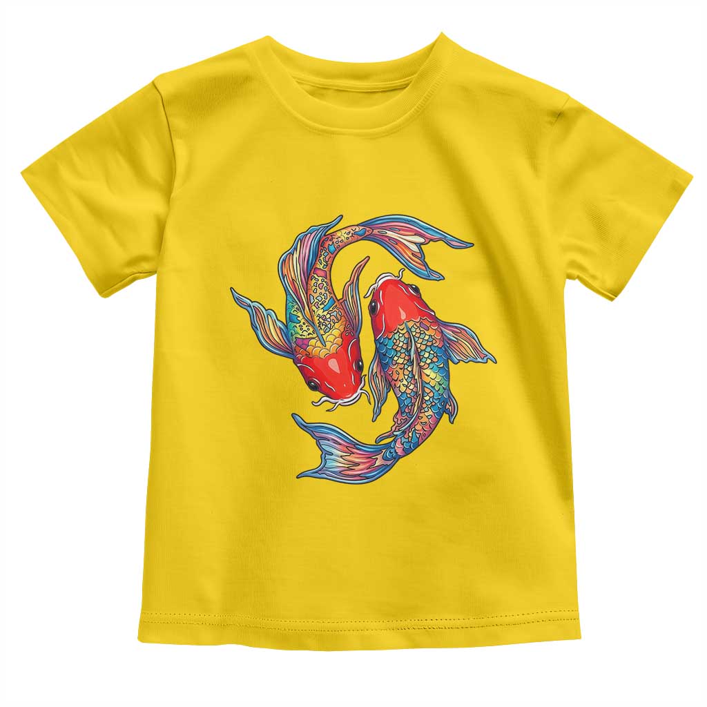 Rainbow Koi Fish LGBTQ Pride Toddler T Shirt Colorful Japanese Carp TS12 Daisy Print Your Wear