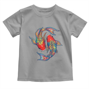 Rainbow Koi Fish LGBTQ Pride Toddler T Shirt Colorful Japanese Carp TS12 Sport Gray Print Your Wear