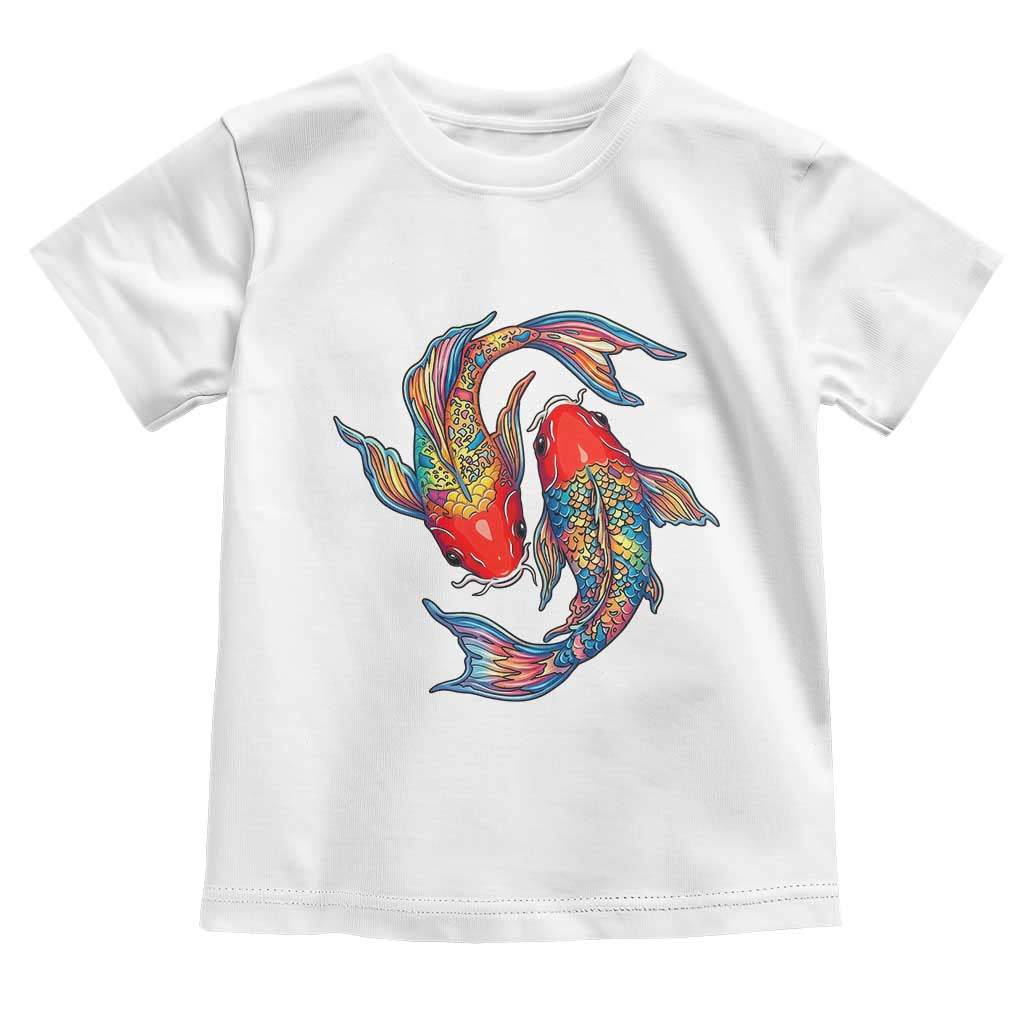 Rainbow Koi Fish LGBTQ Pride Toddler T Shirt Colorful Japanese Carp