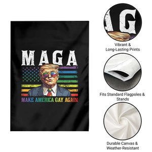 Make America Gay Again Garden Flag LGBTQ Political Satire