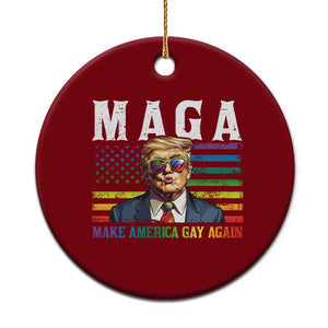 Make America Gay Again Ceramic Ornament LGBTQ Political Satire