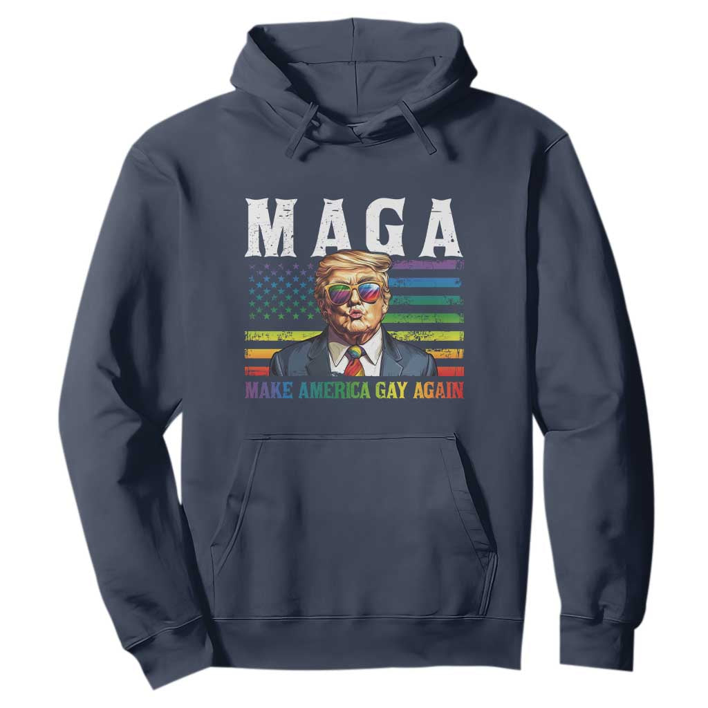 Make America Gay Again Hoodie LGBTQ Political Satire