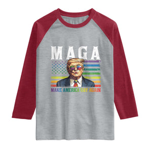 Make America Gay Again Raglan Shirt LGBTQ Political Satire