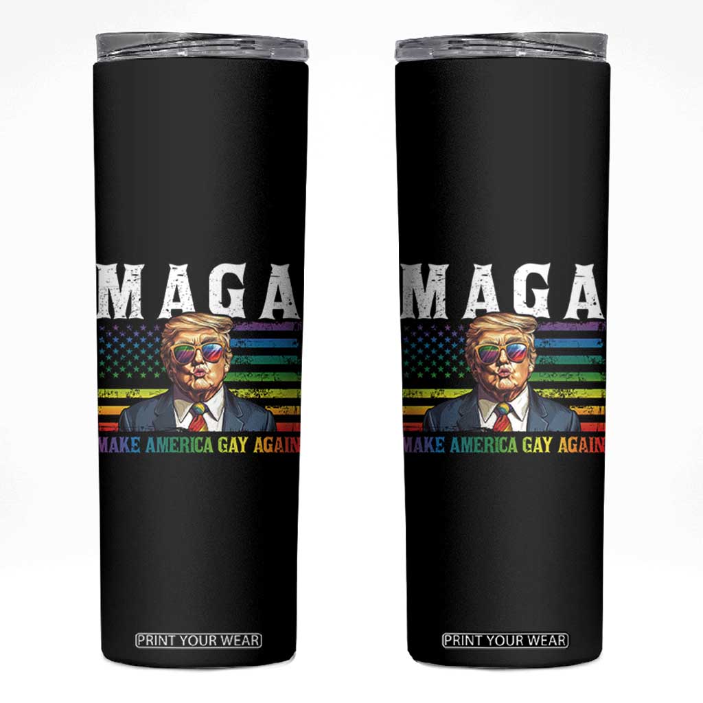 Make America Gay Again Skinny Tumbler LGBTQ Political Satire