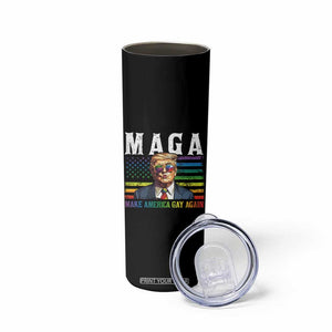 Make America Gay Again Skinny Tumbler LGBTQ Political Satire