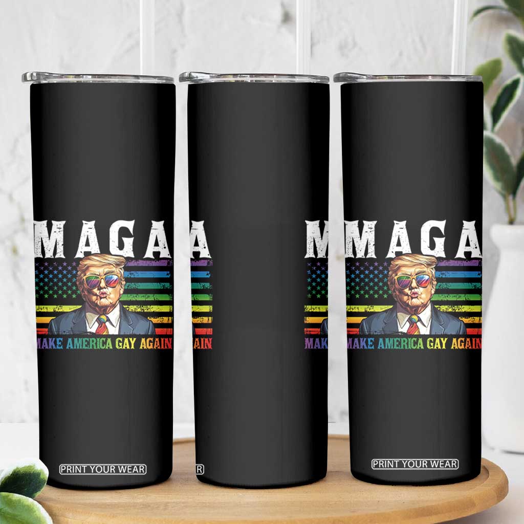 Make America Gay Again Skinny Tumbler LGBTQ Political Satire