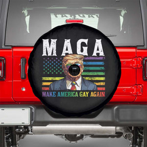 Make America Gay Again Spare Tire Cover LGBTQ Political Satire