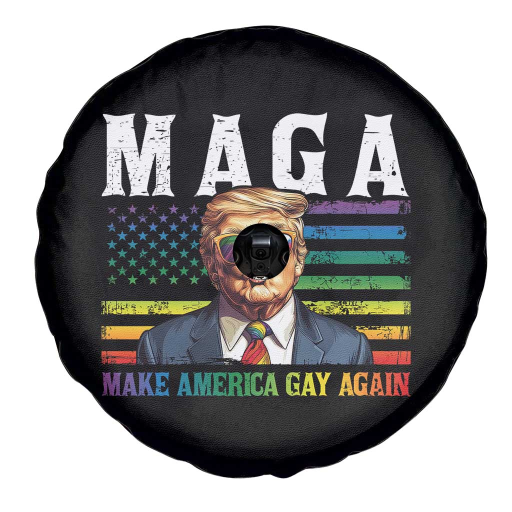 Make America Gay Again Spare Tire Cover LGBTQ Political Satire
