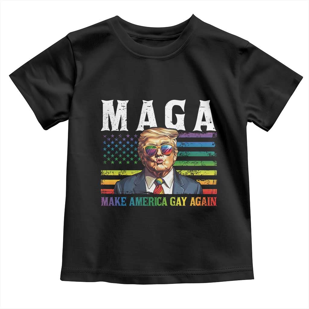 Make America Gay Again Toddler T Shirt LGBTQ Political Satire