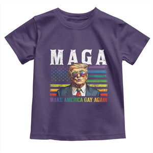 Make America Gay Again Toddler T Shirt LGBTQ Political Satire TS12 Purple Print Your Wear