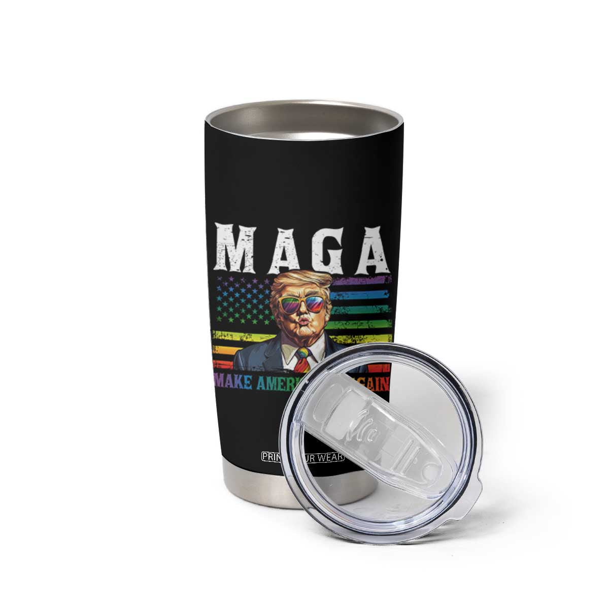 Make America Gay Again Tumbler Cup LGBTQ Political Satire