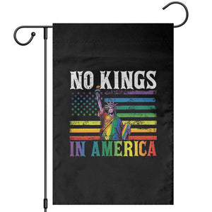 No Kings In America LGBT Pride Garden Flag Anti Authoritarian Political