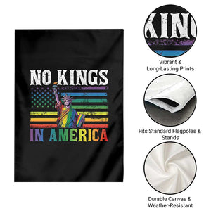 No Kings In America LGBT Pride Garden Flag Anti Authoritarian Political