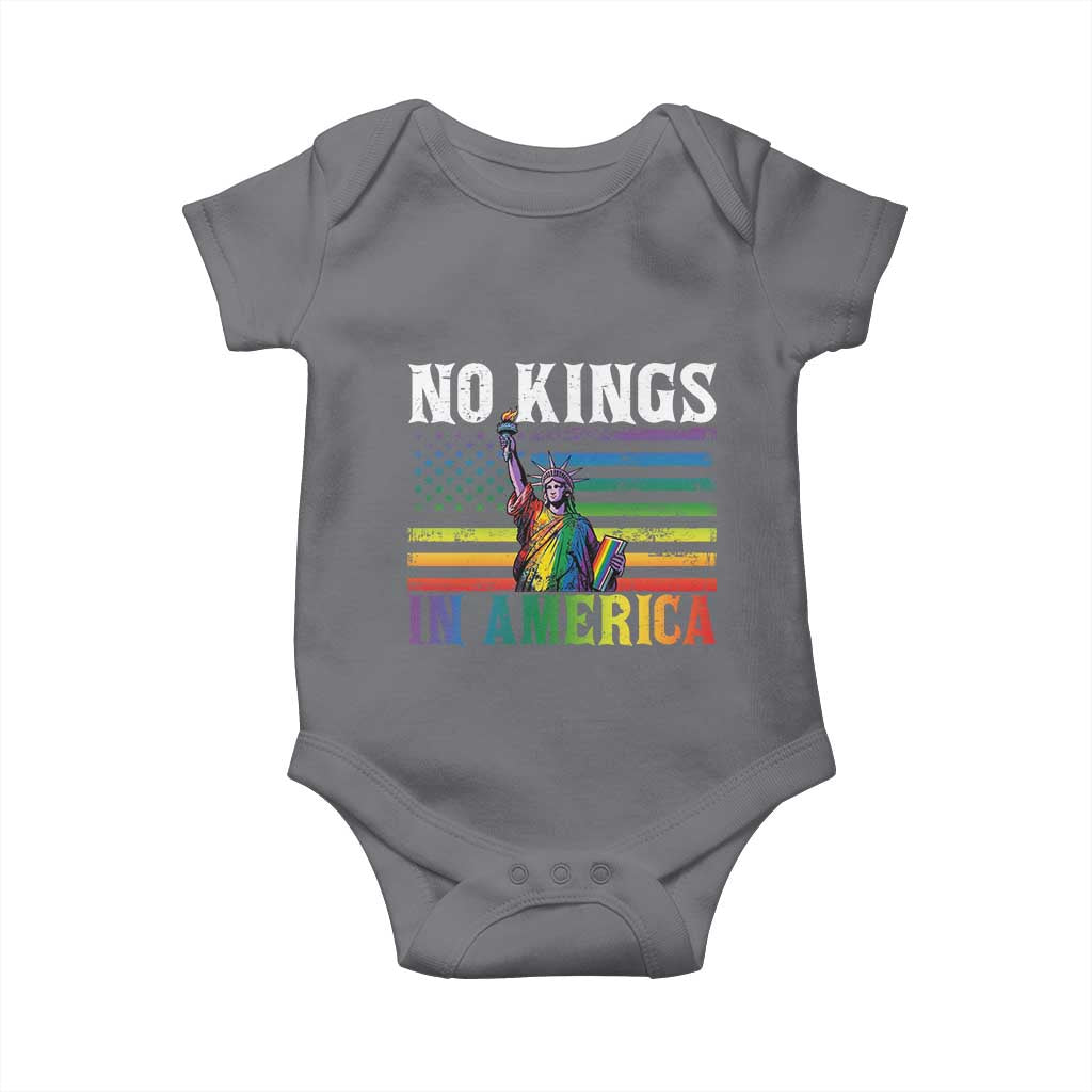 No Kings In America LGBT Pride Baby Onesie Anti Authoritarian Political