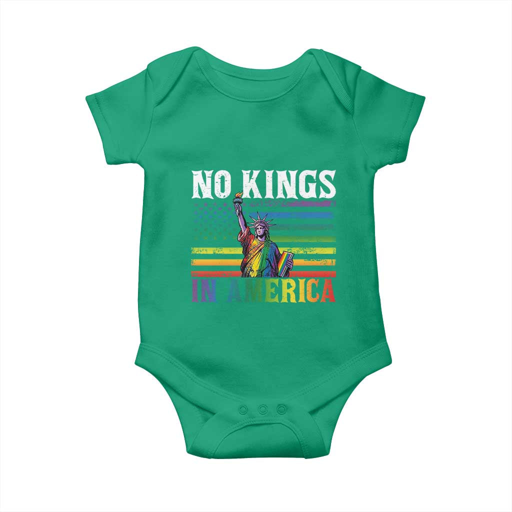 No Kings In America LGBT Pride Baby Onesie Anti Authoritarian Political
