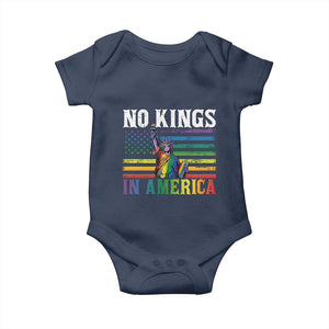 No Kings In America LGBT Pride Baby Onesie Anti Authoritarian Political
