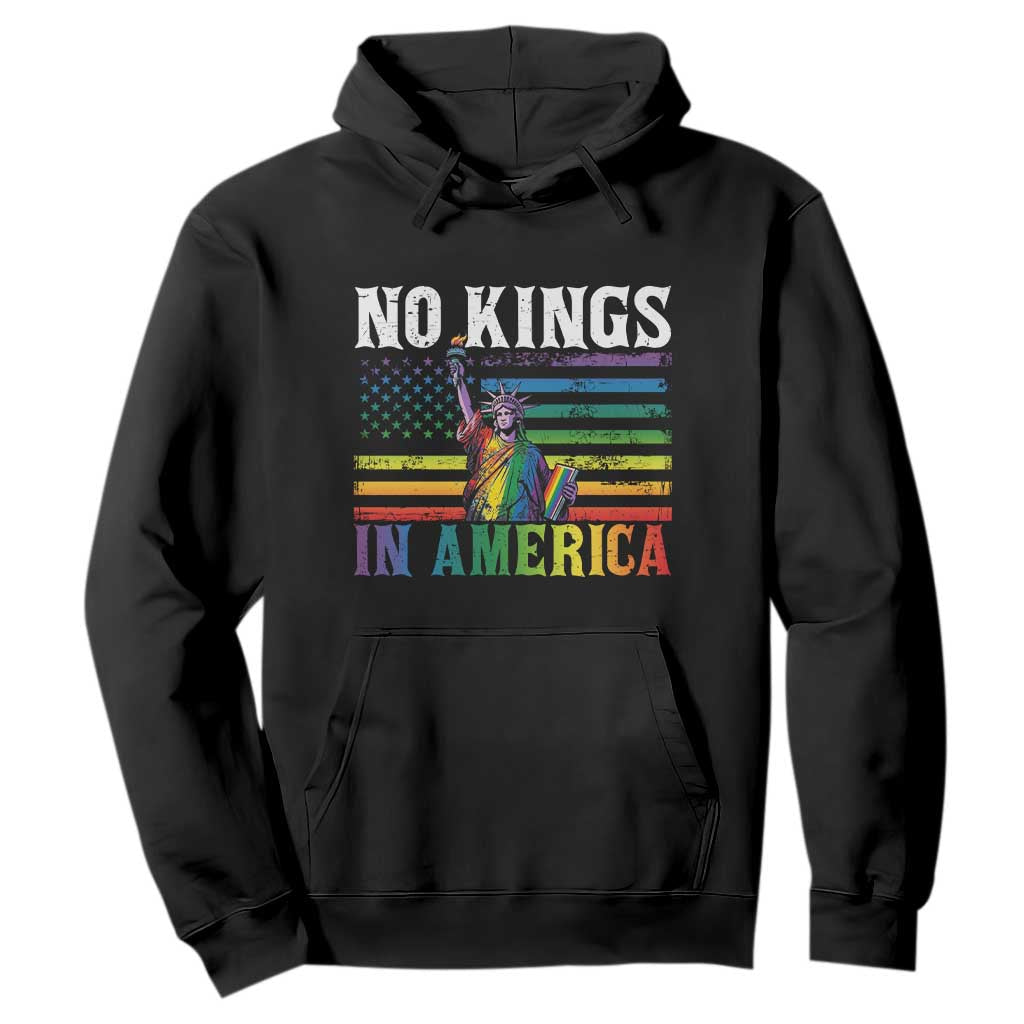 No Kings In America LGBT Pride Hoodie Anti Authoritarian Political