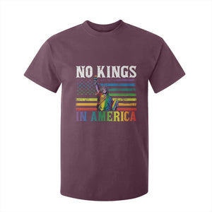 No Kings In America LGBT Pride T Shirt For Kid Anti Authoritarian Political TS12 Maroon Print Your Wear