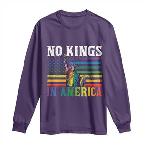 No Kings In America LGBT Pride Long Sleeve Shirt Anti Authoritarian Political TS12 Purple Print Your Wear