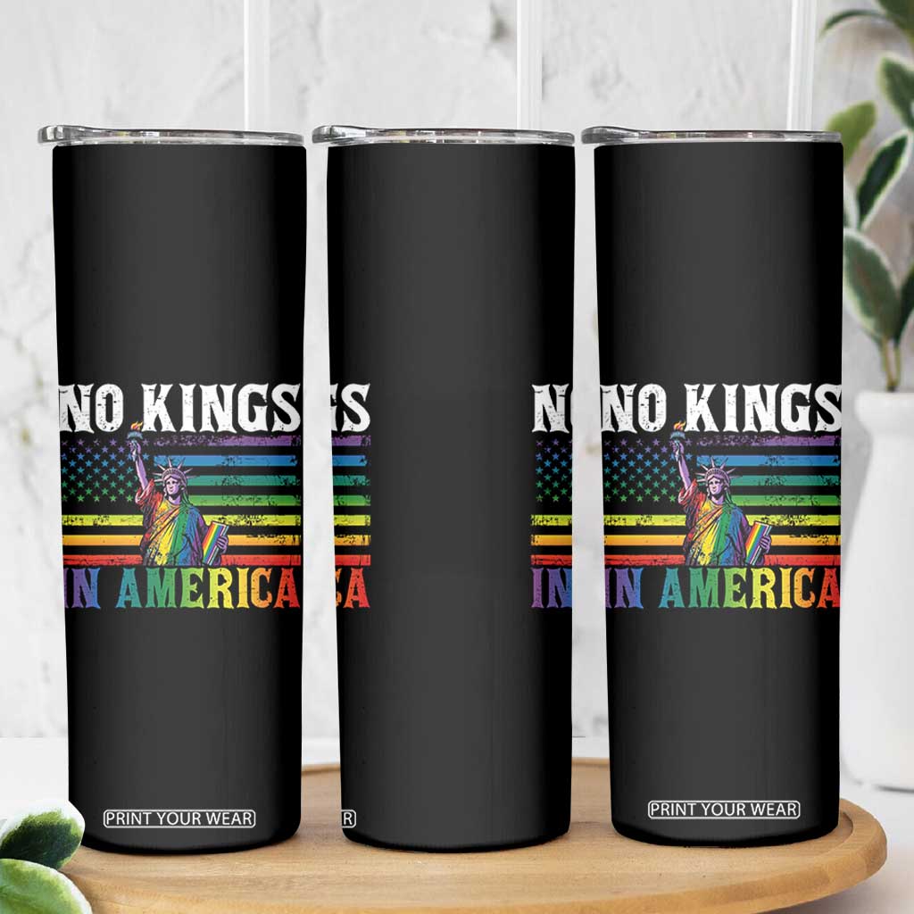 No Kings In America LGBT Pride Skinny Tumbler Anti Authoritarian Political TS12 Print Your Wear