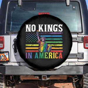 No Kings In America LGBT Pride Spare Tire Cover Anti Authoritarian Political TS12 No hole Black Print Your Wear