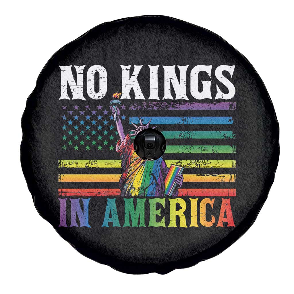 No Kings In America LGBT Pride Spare Tire Cover Anti Authoritarian Political TS12 Print Your Wear
