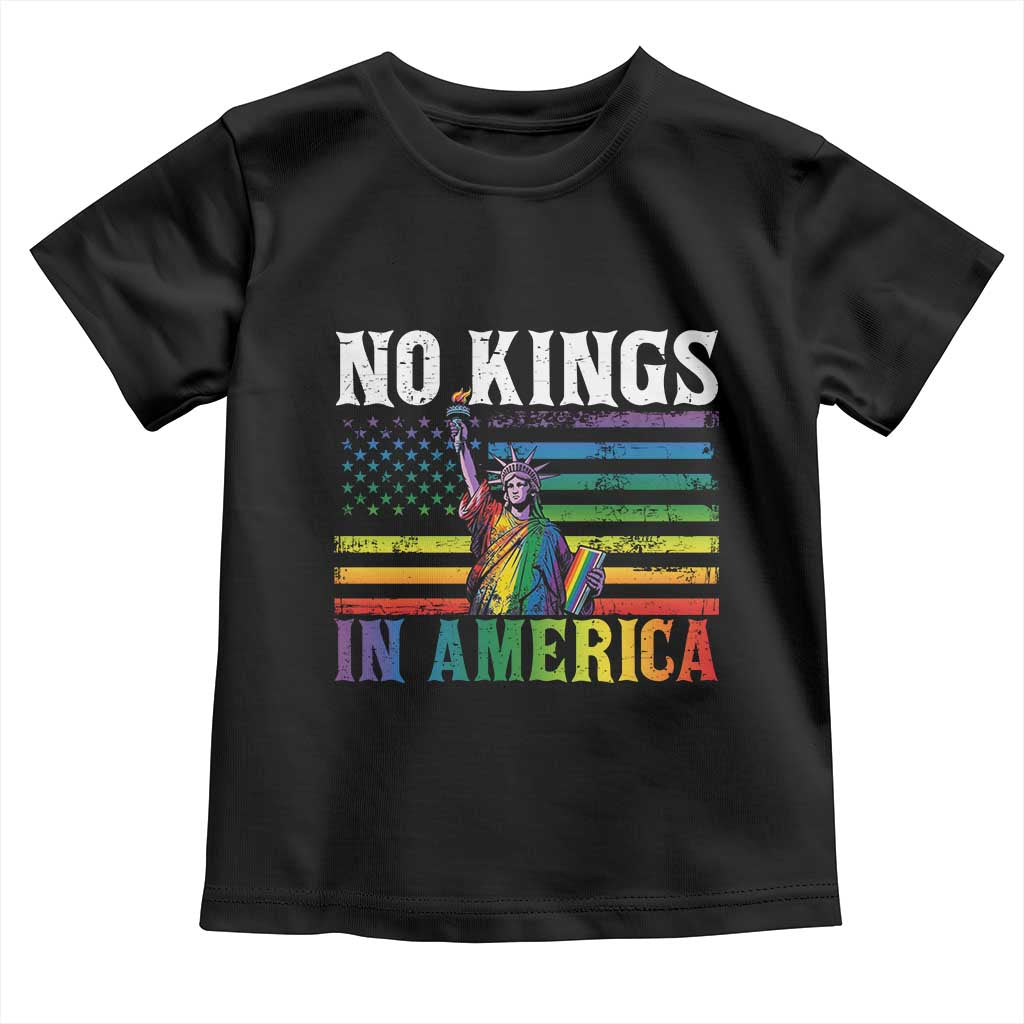 No Kings In America LGBT Pride Toddler T Shirt Anti Authoritarian Political