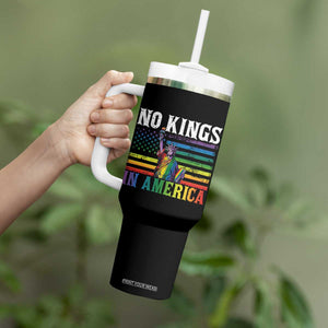 No Kings In America LGBT Pride Tumbler With Handle Anti Authoritarian Political