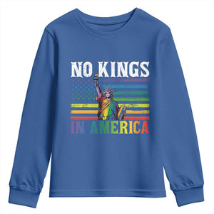 No Kings In America LGBT Pride Youth Sweatshirt Anti Authoritarian Political