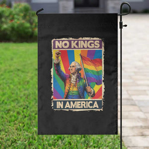 Funny Patriotic LGBT Graphic Garden Flag No Kings In America TS12 Print Your Wear