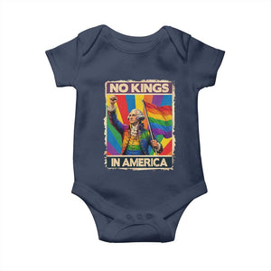 Funny Patriotic LGBT Graphic Baby Onesie No Kings In America