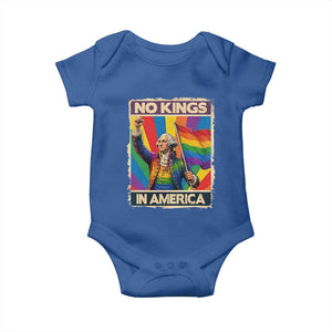 Funny Patriotic LGBT Graphic Baby Onesie No Kings In America