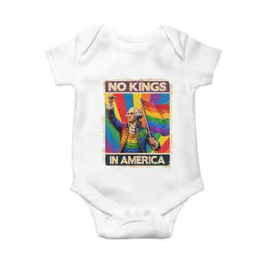 Funny Patriotic LGBT Graphic Baby Onesie No Kings In America