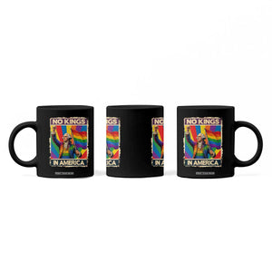 Funny Patriotic LGBT Graphic Coffee Mug No Kings In America