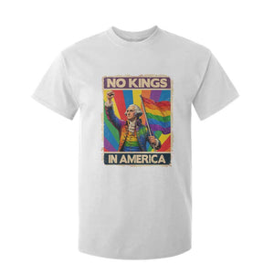 Funny Patriotic LGBT Graphic T Shirt For Kid No Kings In America TS12 White Print Your Wear